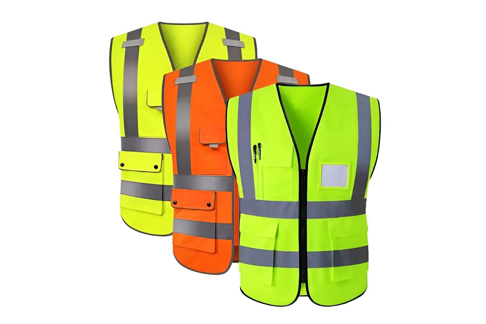 Safety Jackets in two colours orange and yellow
